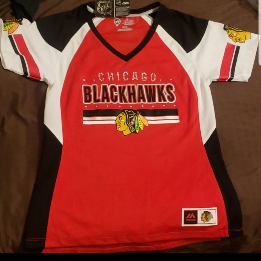 Black hawks shirt